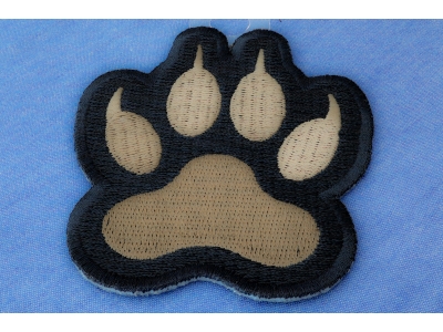 Canine Paw Print Iron on Patch