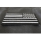Black and White American Flag REVERSED Patch with Black Borders diagonal view