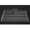 Black and Gray American Flag Patch Black and Gray American Flag Patch diagonal view