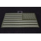 Subdued Green American REVERSED Flag Patch Green American Flag Patch Reversed diagonal view