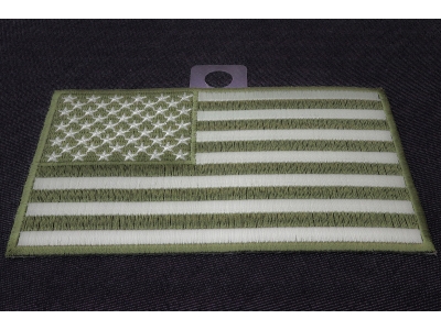Subdued Green American Flag Patch