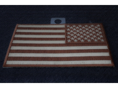 Brown Subdued American REVERSED Flag Patch