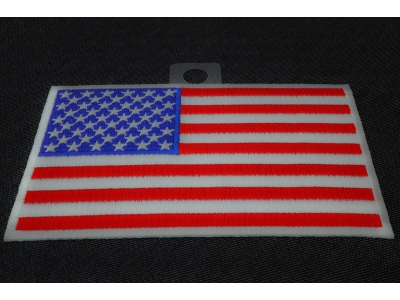 American Flag Patch with White Borders