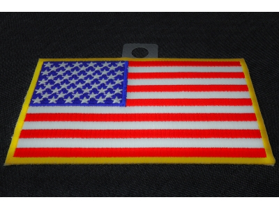 American Flag Patch with Yellow Borders