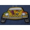 Hippie Bug Car Patch Hippie Bug Car Novelty Iron on Patch diagonal view