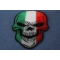 Italian Flag Skull Small Patch diagonal view