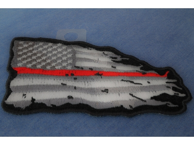 Thin Red Line American Tattered Flag Patch