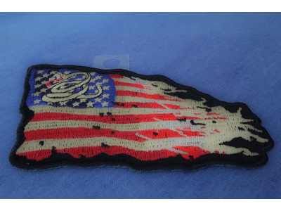 Don't Tread on Me Tattered US Flag Patch