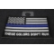 These Colors Don't Run Blue Line US Flag Patch Blue Stripe American Flag Patch - These Colors Don't Run - for Jackets and Vests diagonal view