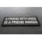 A Friend with Weed is a Friend indeed Funny Iron on Patch diagonal view