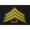 Green and Yellow Sergeant Chevron Patch  Sergeant Patch Chevron diagonal view