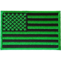 Kelly Green American Flag Patch