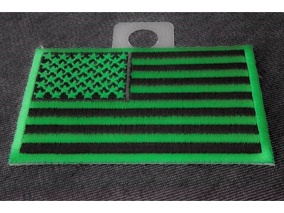 Kelly Green American Flag Patch