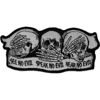 See No Evil Speak No Evil Hear No Evil Skull Patch