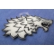Sideways Wolf Patch Wolf Patch Iron on Embroidered diagonal view