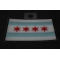 Chicago City Flag Patch Chicago City Flag Patch diagonal view