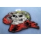 Helmet Skull Scarf Biker 69 Patch Cigar Skull Motorcycle Rider Patch diagonal view