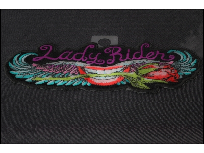 Lips and roses Lady Rider Patch