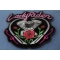 Lady Rider Chain Engine Rose Patch Lady Rider Chain Engine Rose Patch diagonal view