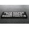 Fear Makes The Wolf Bigger Than it is Patch Fear Makes The Wolf Bigger Than it is Iron on Morale Patch diagonal view