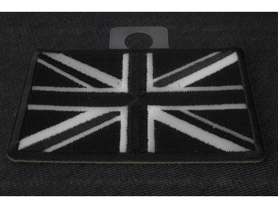 Black and White UK Flag Patch
