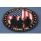 To All Our Troops I Thank You Patch To All Our Troops I Thank You Patriotic Iron on Patch Round diagonal view