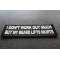 I don't Work out much But My Beard Lifts Skirts Patch I don't Work out much But My Beard Lifts Skirts Funny Iron on Patch diagonal view