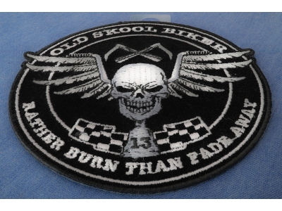 Old skool Biker Skull Patch