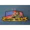 Respect the flag Soldier Salute Patch Saluting Soldier Patch diagonal view