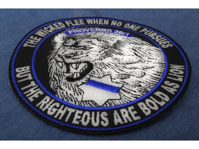 The Righteous Are Bold as Lions Patch for Law Officers