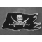 Pirate Skull Patch Pirate Skull Flag Patch diagonal view