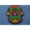 Flower Skull Black Patch Flower Skull Patch diagonal view