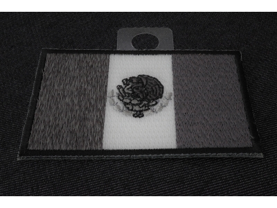 Mexican Flag in Black White and Gray