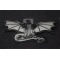 Dragon with Skulls Reflective Patch  diagonal view
