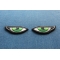 Iron on Green Eye Patches diagonal view