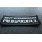 Don't Hate me Because I'm Beardiful Patch Don't Hate me Because I'm Beardiful Funny Iron on Patch diagonal view