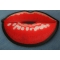 Lips Blowing a Kiss Iron on Patch diagonal view