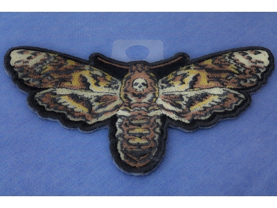 Small Psycho Moth Patch with Skull