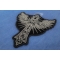 Christian Cross with Wings Patch diagonal view