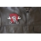 Psychobilly Skull and Wrenches Patch Psychobilly Skull and Wrenches Patch, Skull Patches shown on leather vest