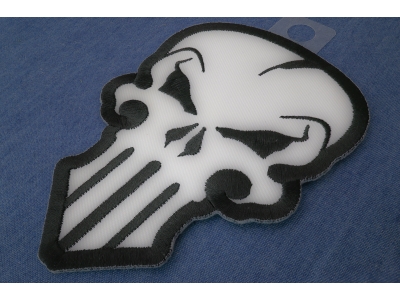 Nasty Skull Patch in White