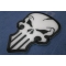 Nasty Skull Patch in White Punisher Skull Patch diagonal view