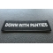 Down with Panties Patch Down with Panties Naughty Iron on Patch diagonal view