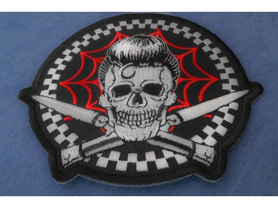 Switchblades Billy Skull Spider Web Patch