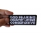 God Fearing Country Loving Conservative Patch God Fearing Country Loving Conservative Patch, Saying Patches shown on hand for size comparison