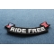Ride Free Small Rocker Patch Ride Free Patch diagonal view