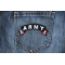 Army Small US Flag Rocker Patch Army Small US Flag Rocker Patch shown on jeans