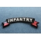 Infantry Small Flag Rocker Patch Infantry Small Flag Rocker Patch diagonal view
