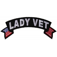 Lady Vet Small Flag Rocker Patch