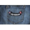 Veteran Lower Rocker with US Flag Small Patch Veteran Back Patch with American Flag shown on jeans
